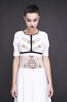 Белое платье с татуировкой спереди | must have | Дом Моды IVANOVA - разработка и пошив дизайнерской одежды и аксессуаров